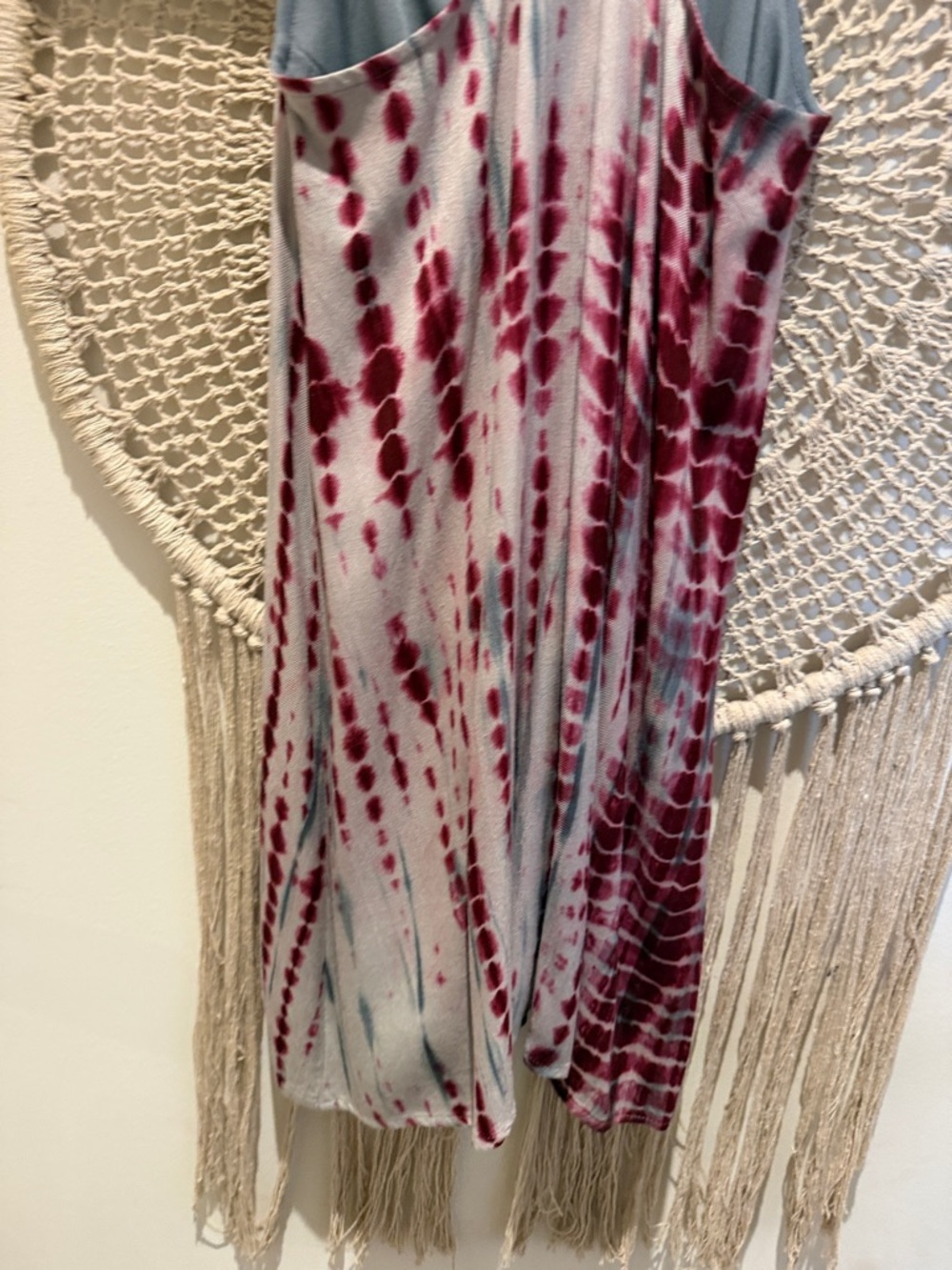 Judith March Red and Gray Tie-Dye Slip Dress - Picture 13 of 15